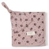 Rose Ditsy | Organic Swaddle Blanket & Hat | Milk & Baby