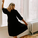 Tiered Breastfeeding Dress | Black | Milk & Baby