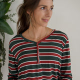 Holiday Stripe | Women's Long Sleeve Bamboo Pajama