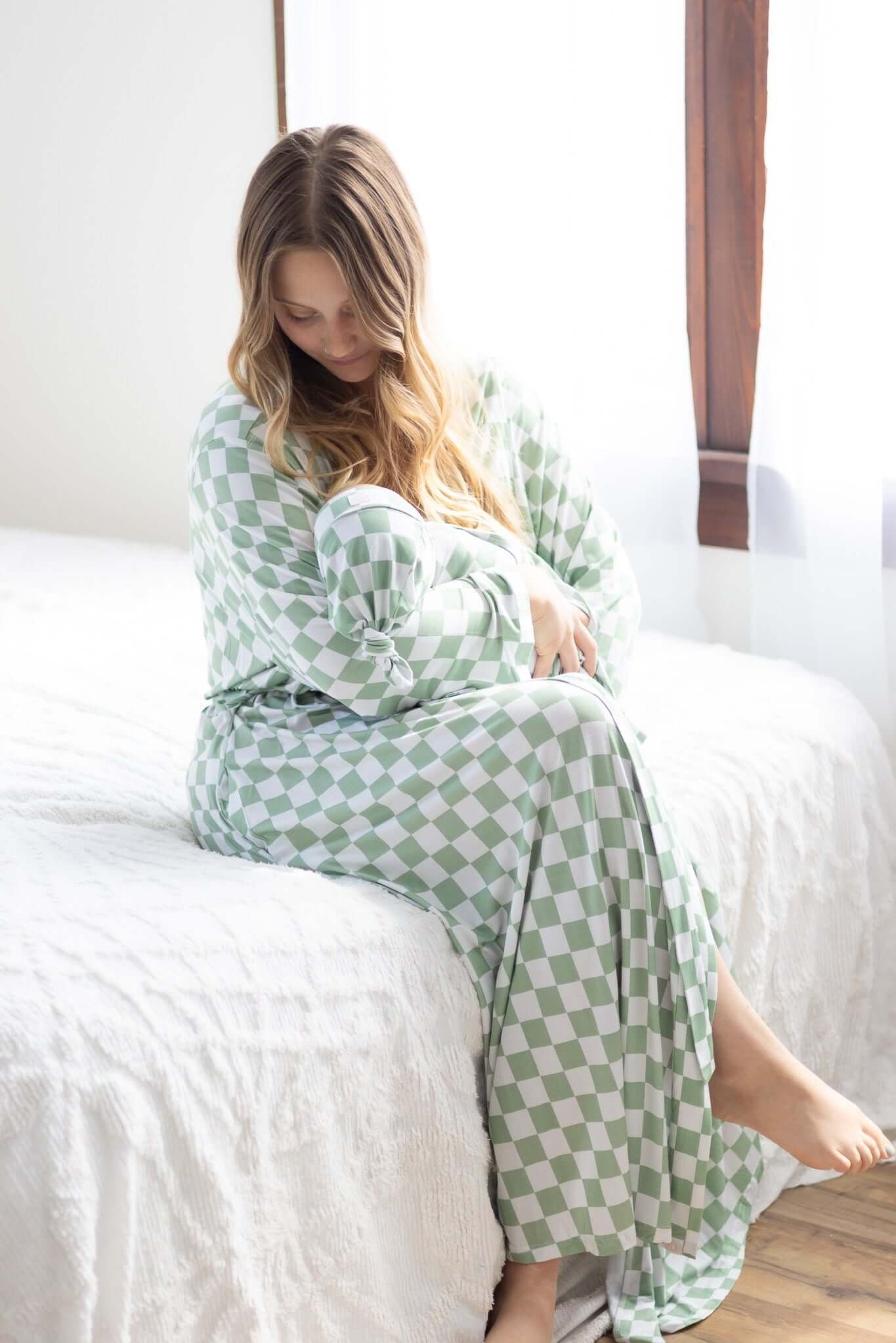 Sage | Mommy Robe | Milk & Baby