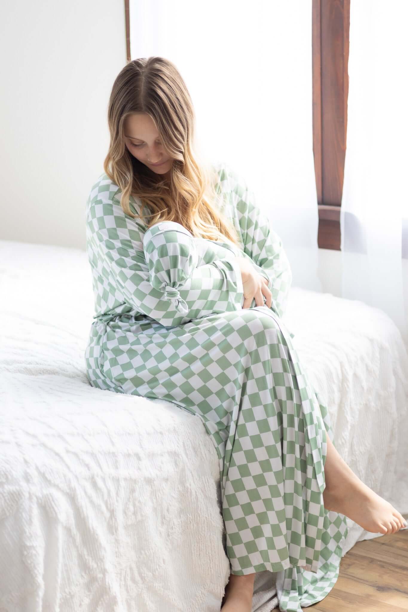 Sage | Mommy Robe | Milk & Baby