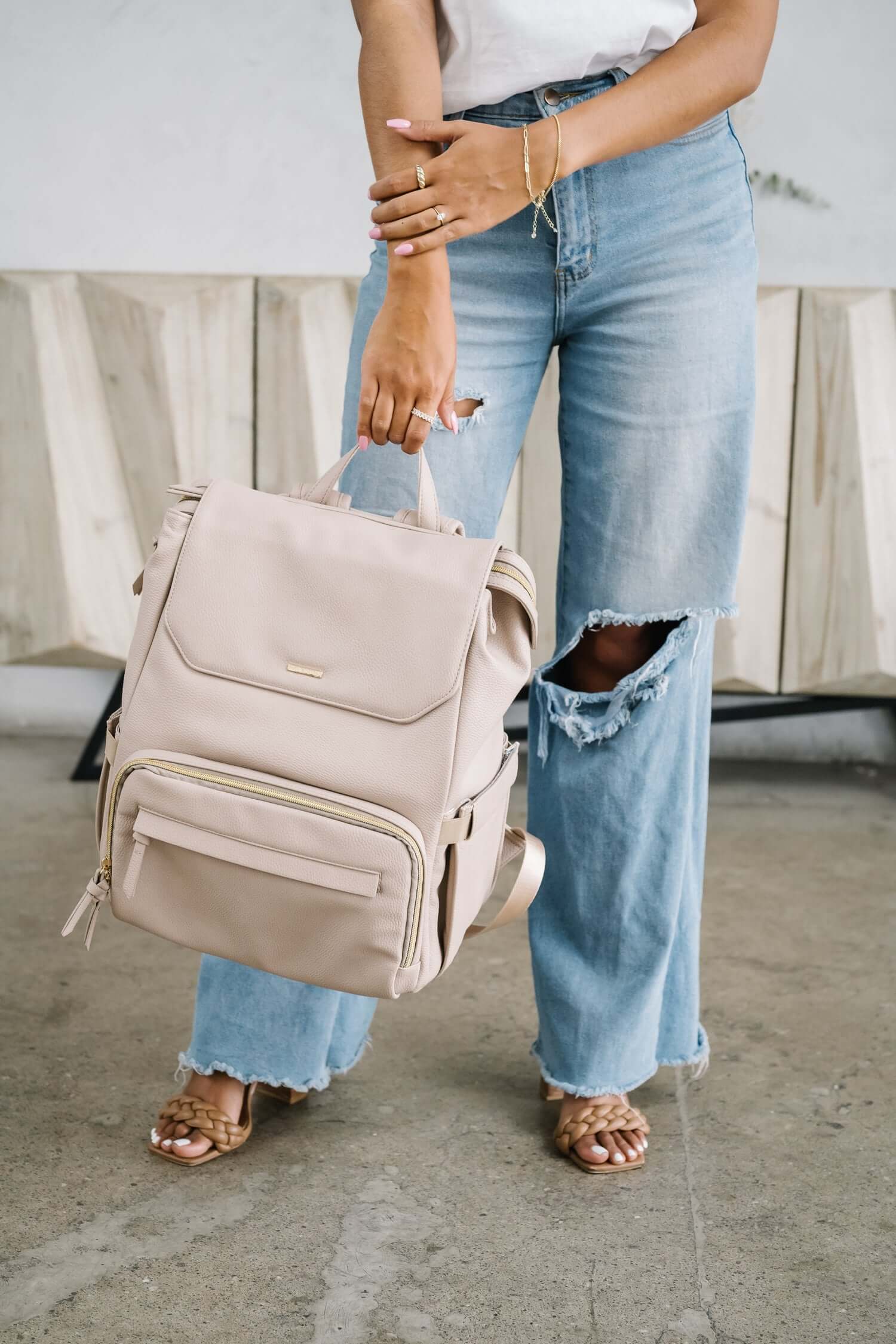 Radley Breast Pump Backpack - Stone | Milk & Baby