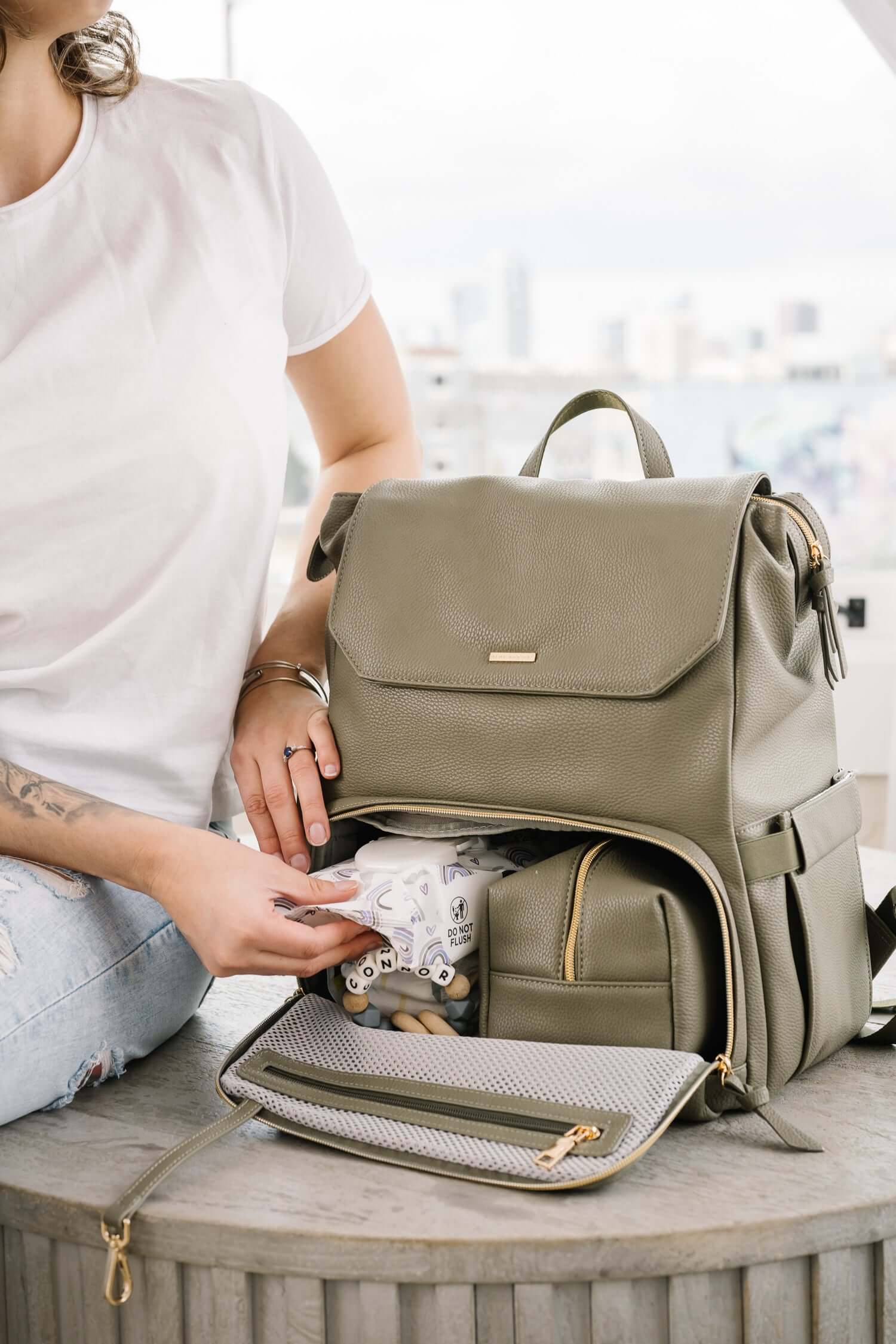 Radley Breast Pump Backpack - Olive | Milk & Baby