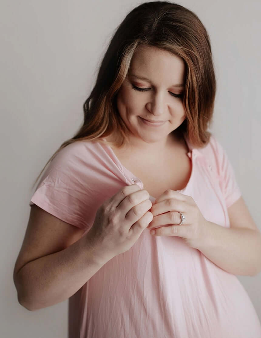 Light Pink Labor & Delivery Gown | Milk & Baby