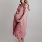 Rose Pink Labor & Delivery Gown | Milk & Baby
