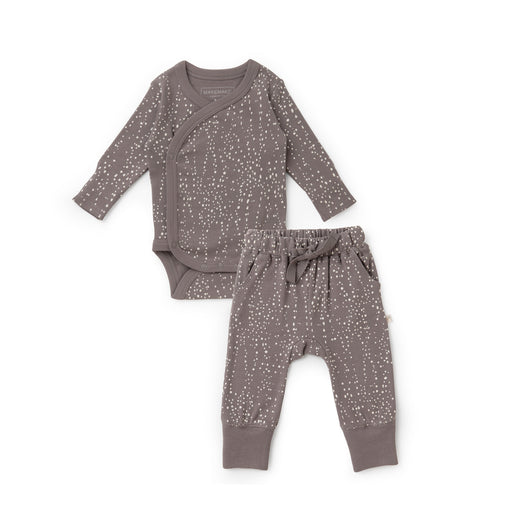 Organic Kimono Onesie & Pants Set | Speckle Milk & Baby