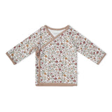 Organic Kimono Top & Footed Pants Set | Woodland Sprig