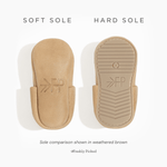 Weathered Brown Moccasin Baby Shoe | Milk & Baby