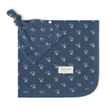 Organic Swaddle Blanket & Hat Set | Indigo Blossom