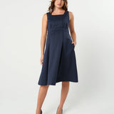 MARION Into The Blue Empire Maternity Nursing Dress - front