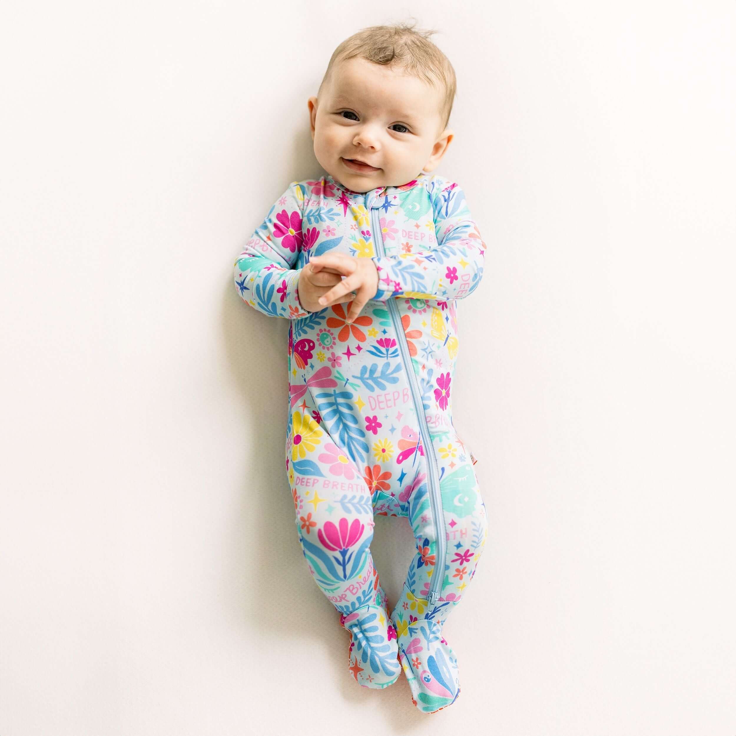 The Second-Skin Footie | Om Baby | "Deep Breath" | Milk & Baby