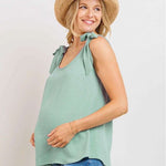 Shay Tie-Shoulder Maternity Top | Nursing Friendly Milk & Baby