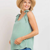 Shay Tie-Shoulder Maternity Top | Nursing Friendly Milk & Baby