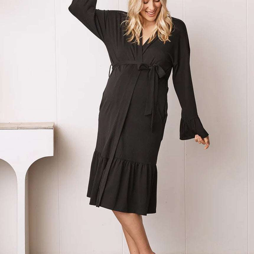 Grace Mommy Robe | Black | Milk & Baby