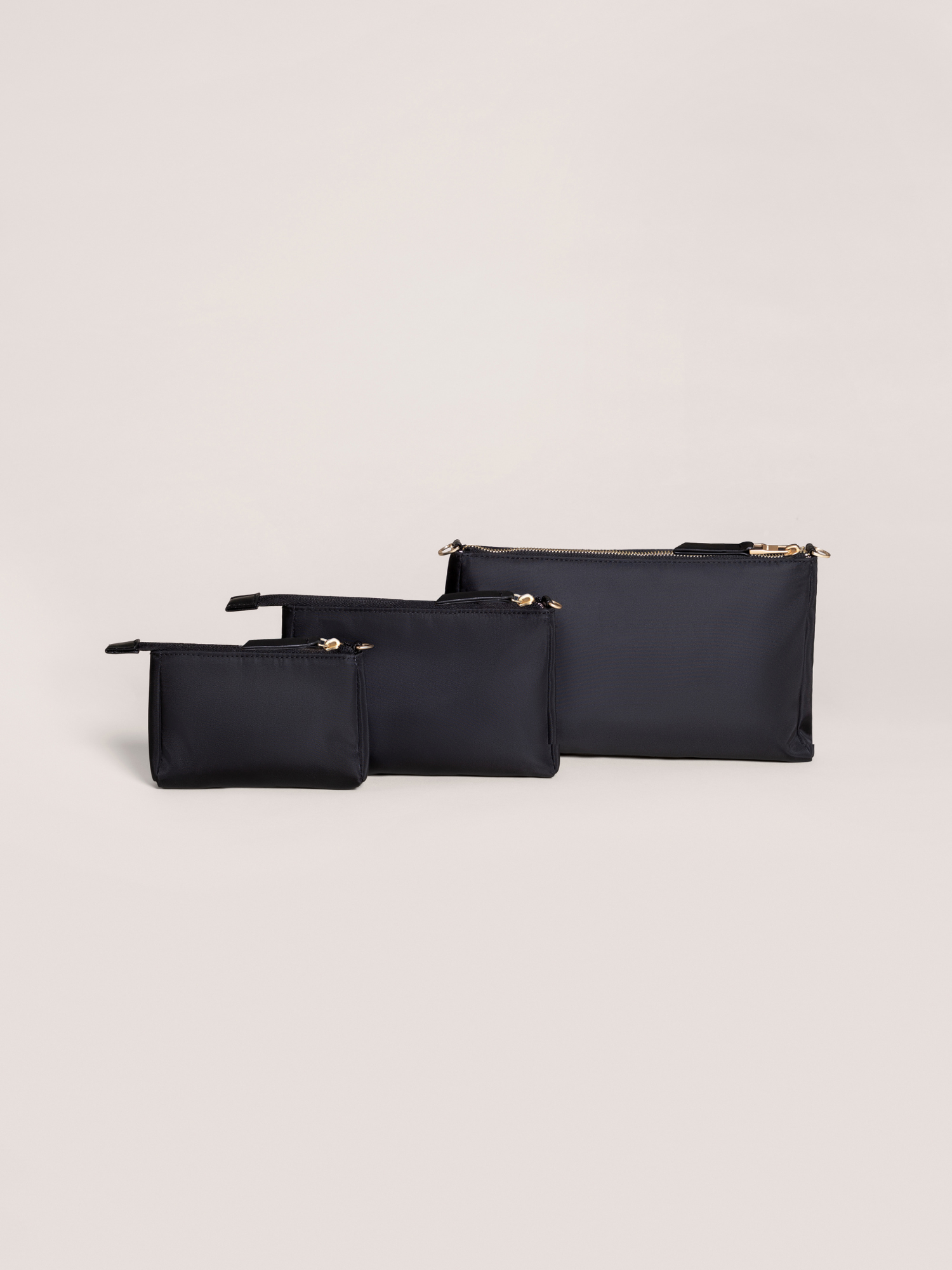 3-Piece Pouch Clutch Purse Set | Black | Milk & Baby