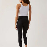 Resilience | 7/8 Performance Maternity & Postpartum Leggings | Onyx Milk & Baby