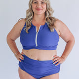 Crop Zip Up Breastfeeding Swimsuit Top 2026