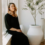 Tiered Breastfeeding Dress | Black | Milk & Baby