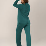 Clea Bamboo Long Sleeve Pajama Set | Evergreen | Milk & Baby