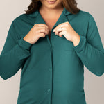 Clea Bamboo Long Sleeve Pajama Set | Evergreen | Milk & Baby