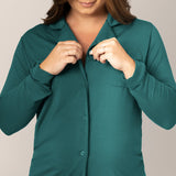 Clea Bamboo Long Sleeve Pajama Set | Evergreen | Milk & Baby