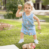 Let's Play Ball Organic Muslin Shortall | Milk & Baby