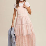 Romantic Overall Maxi Dress | Nursing Friendly | Milk & Baby