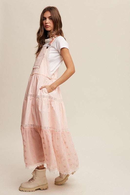 Romantic Overall Maxi Dress | Nursing Friendly | Milk & Baby