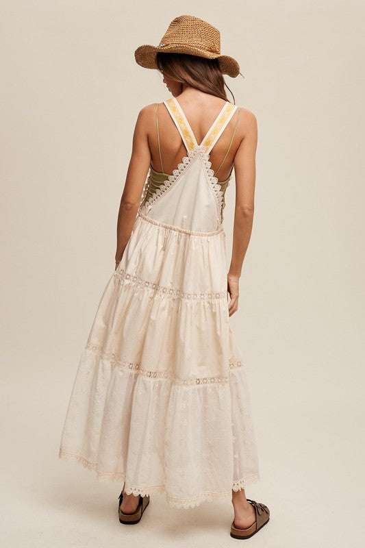 Romantic Overall Maxi Dress | Nursing Friendly | Milk & Baby