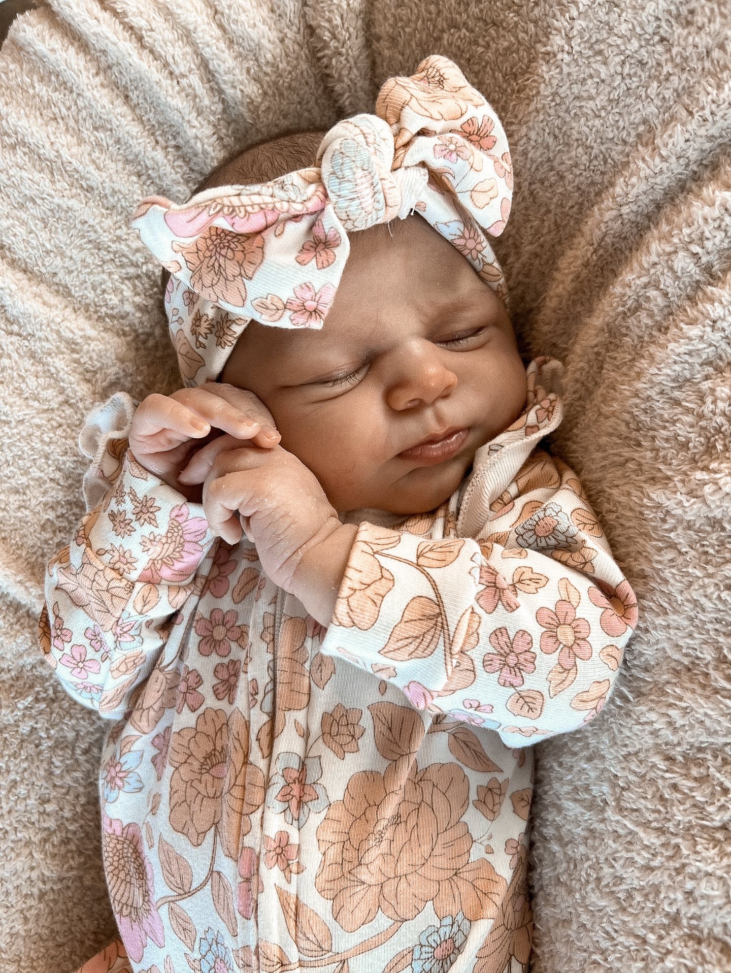 Luna + Luca Floral Jumpsuit + Bow | Milk & Baby