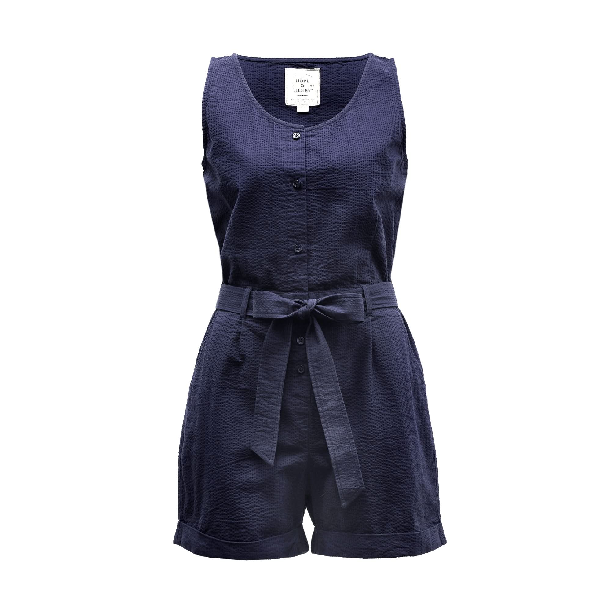 Seersucker Organic Romper | Milk & Baby