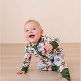 It's a Jungle Out There | Bamboo One Piece Zip Pajama | WHY BIRD & BEAN?Bird & Bean creates premium bamboo pajamas designed for comfort and durability. Made from the highest quality, extra soft bamboo viscose fabric, these baby and kid's pajamas feature a