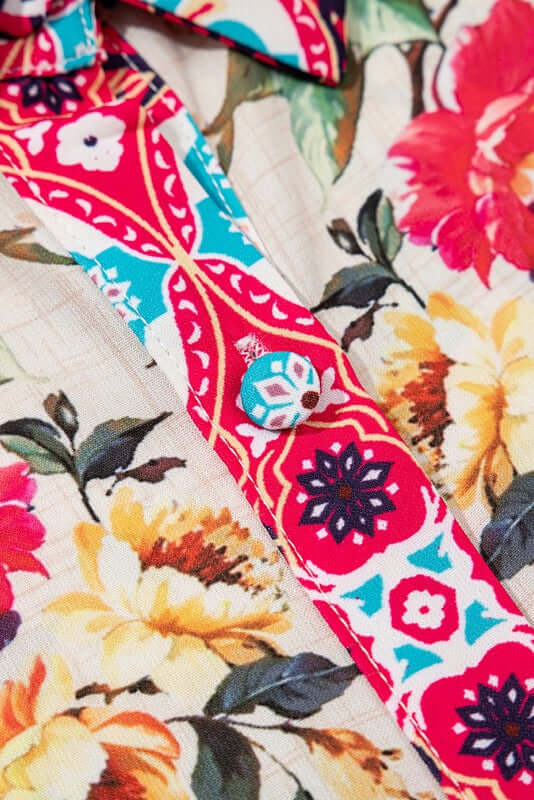 Rose Boho Floral Ruffle Mini Dress | Milk & Baby
