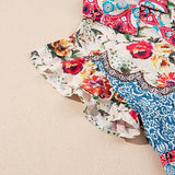Rose Boho Floral Ruffle Mini Dress | Milk & Baby