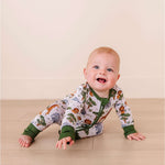 It's a Jungle Out There | Bamboo One Piece Zip Pajama | WHY BIRD & BEAN?Bird & Bean creates premium bamboo pajamas designed for comfort and durability. Made from the highest quality, extra soft bamboo viscose fabric, these baby and kid's pajamas feature a