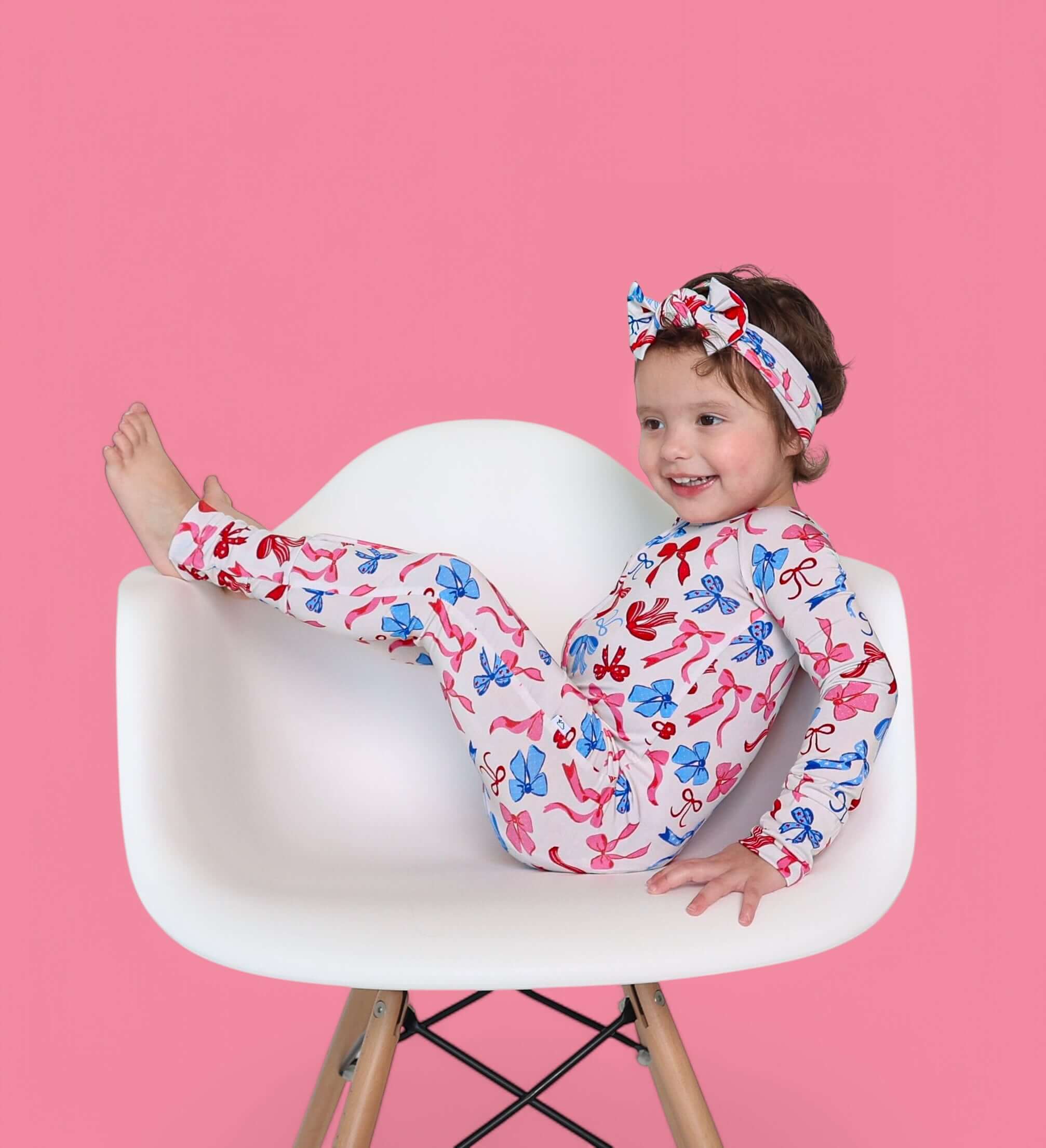 Red, White, and Bows Dream Romper | Milk & Baby