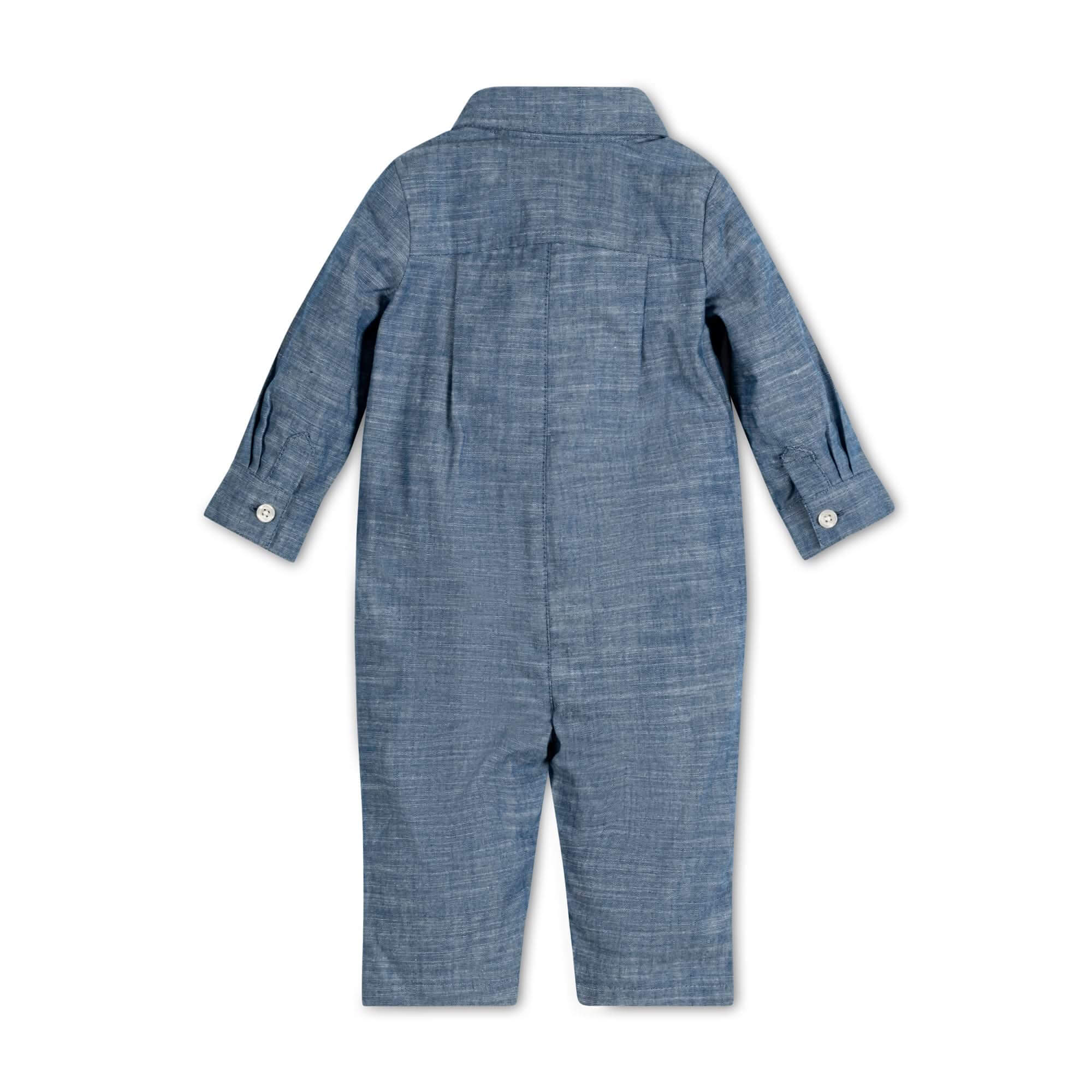 Long Sleeve Button Front Romper | Milk & Baby