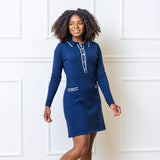 Tipped Button Front Sweater Dress | Milk & Baby