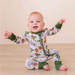 It's a Jungle Out There | Bamboo One Piece Zip Pajama | WHY BIRD & BEAN?Bird & Bean creates premium bamboo pajamas designed for comfort and durability. Made from the highest quality, extra soft bamboo viscose fabric, these baby and kid's pajamas feature a