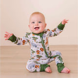 It's a Jungle Out There | Bamboo One Piece Zip Pajama | WHY BIRD & BEAN?Bird & Bean creates premium bamboo pajamas designed for comfort and durability. Made from the highest quality, extra soft bamboo viscose fabric, these baby and kid's pajamas feature a