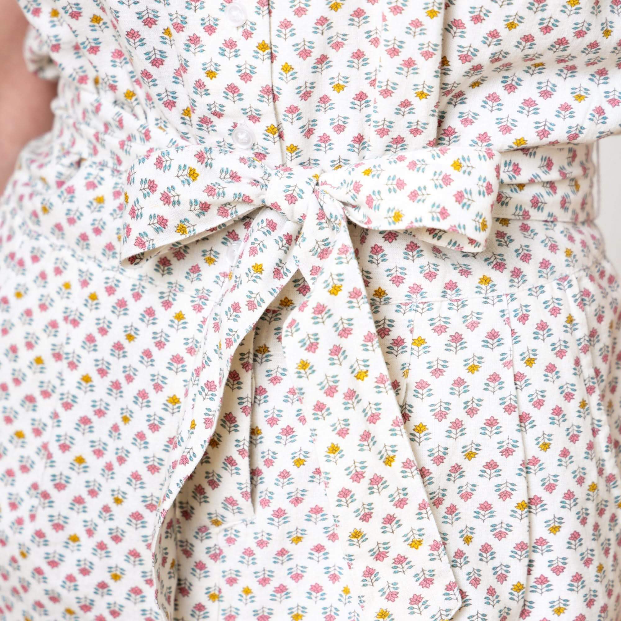 Button Front Halter Romper | Milk & Baby