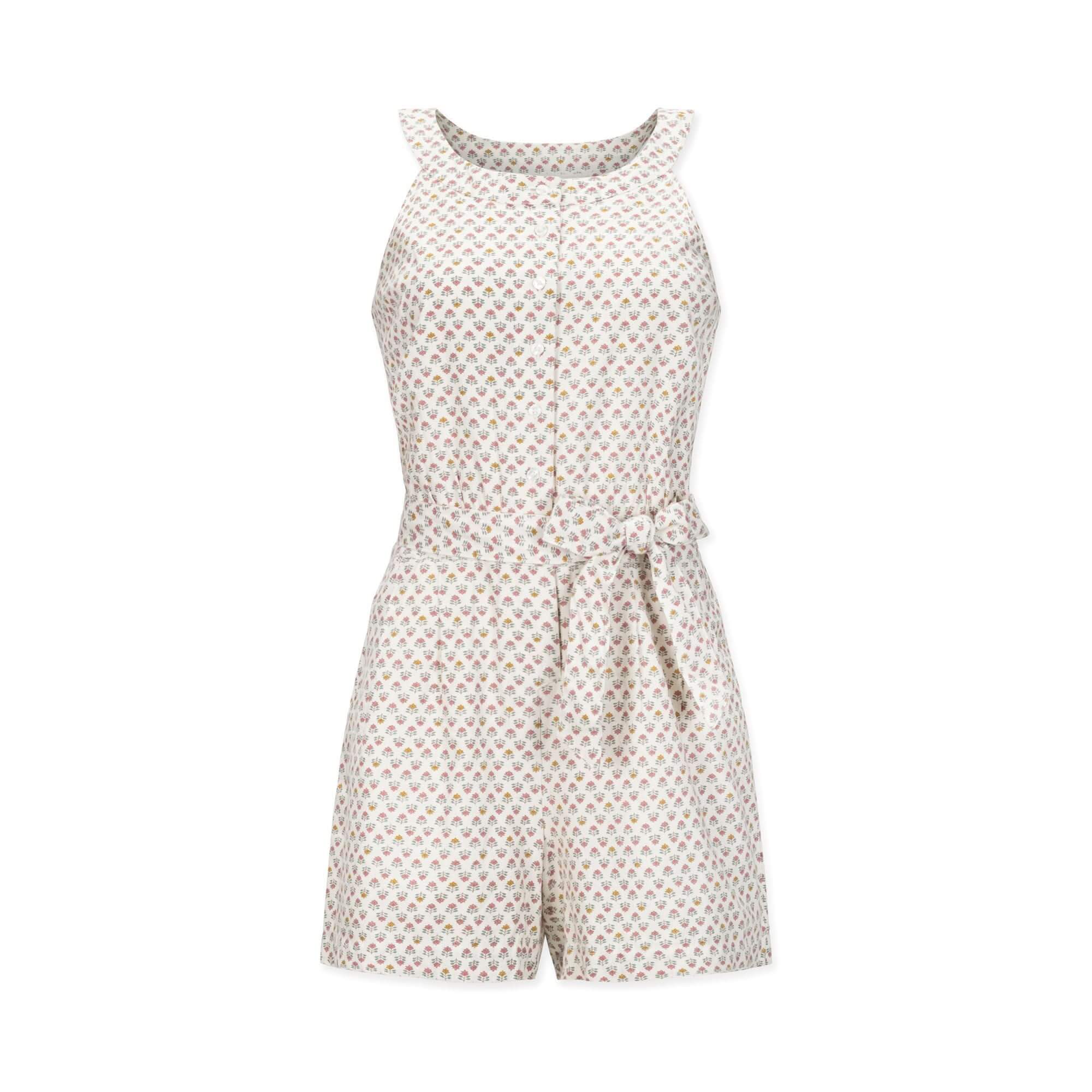 Button Front Halter Romper | Milk & Baby