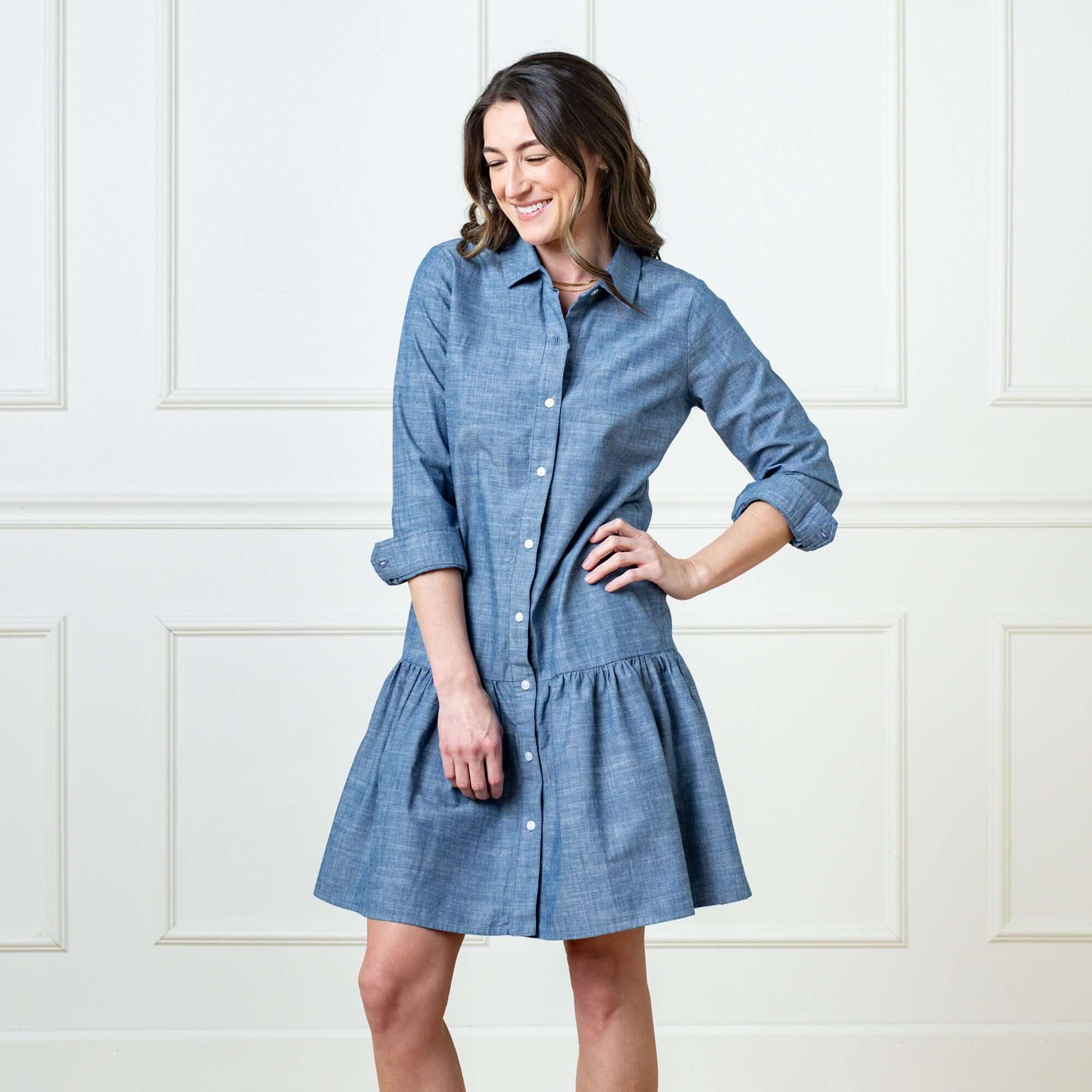 Organic Drop Waist Shirt Dress | Milk & Baby