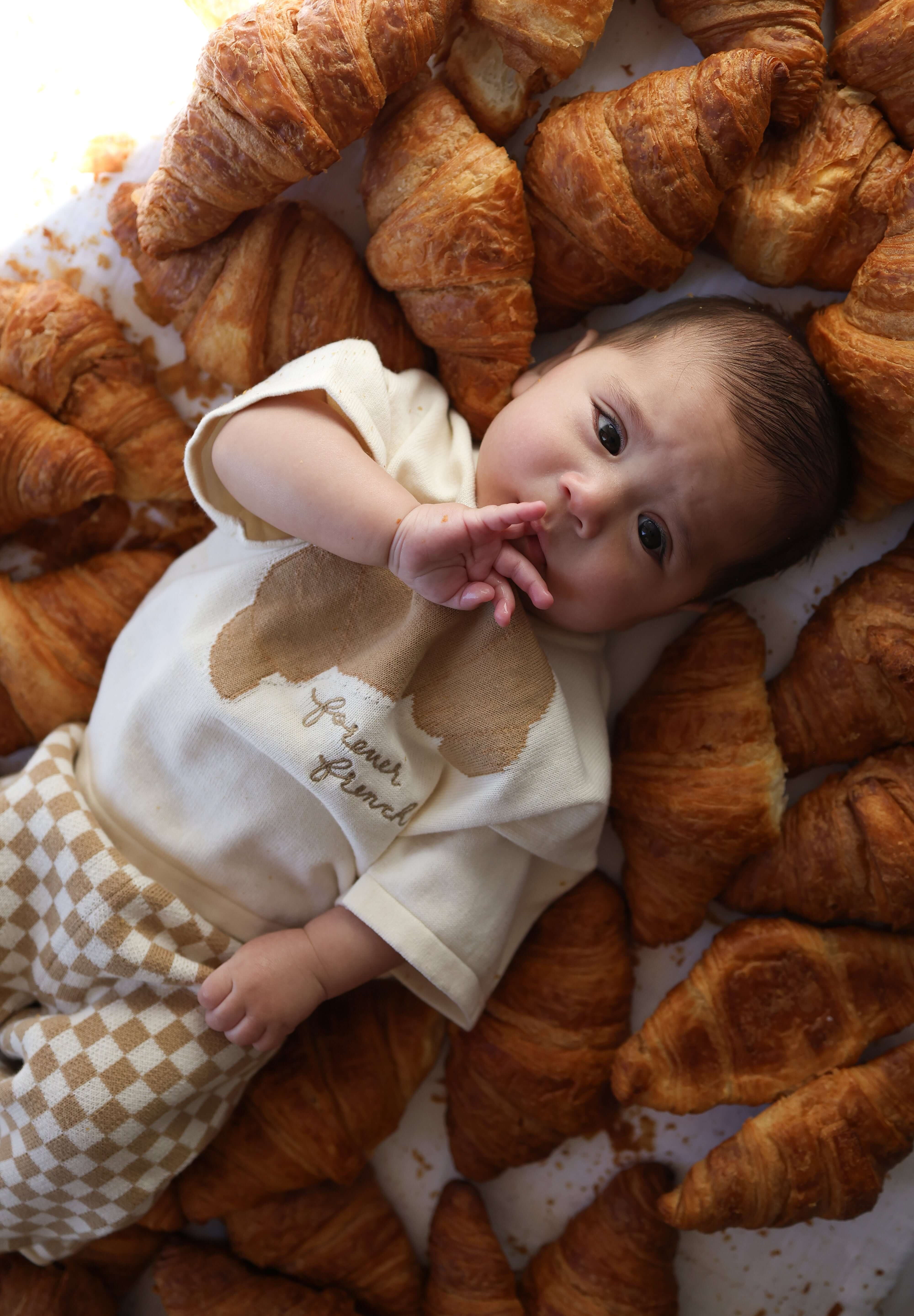 Croissants | Knit Pant Set | Milk & Baby