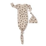 Posy | Organic Kimono Knotted Sleep Gown | Milk & Baby