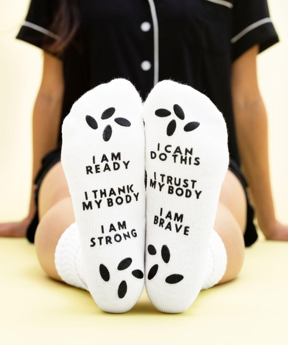 Birthing Affirmation Hospital Socks | Milk & Baby