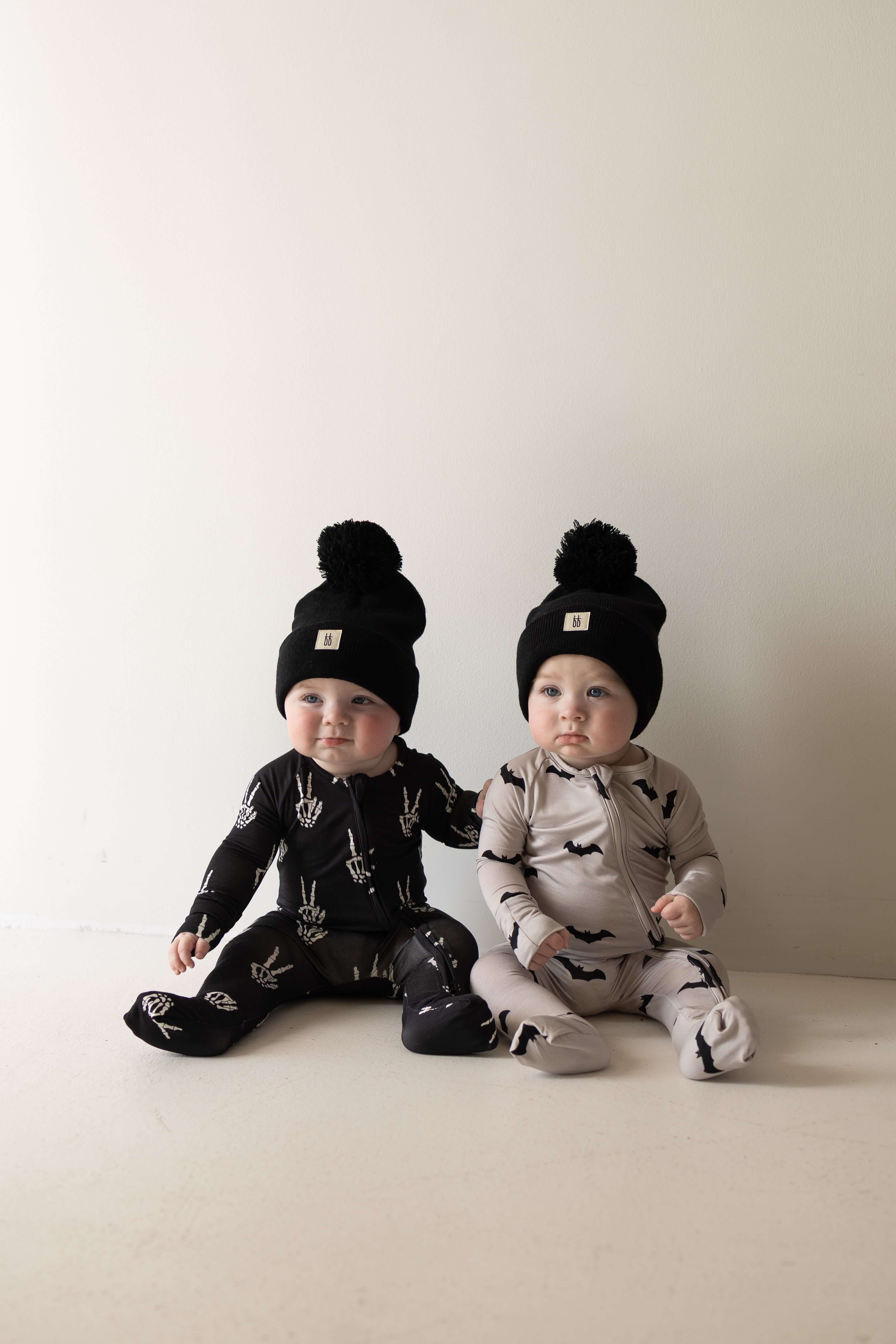 Midnight Skelly | Bamboo Zip Pajamas | Snuggle up in our Bamboo Zip Pajamas, crafted from premium bamboo for ultimate comfort. Perfect for cozy sleep and playful adventures! | Milk & Baby