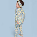 Vintage Citrus Toile Dream Ruffle Romper | Milk & Baby