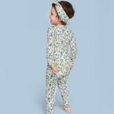 Vintage Citrus Toile Dream Ruffle Romper | Milk & Baby