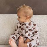 Football | Bamboo Zipper Pajamas